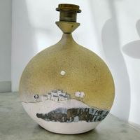 Lampe Alain Fichot La Margelle, France en céramique sculpté