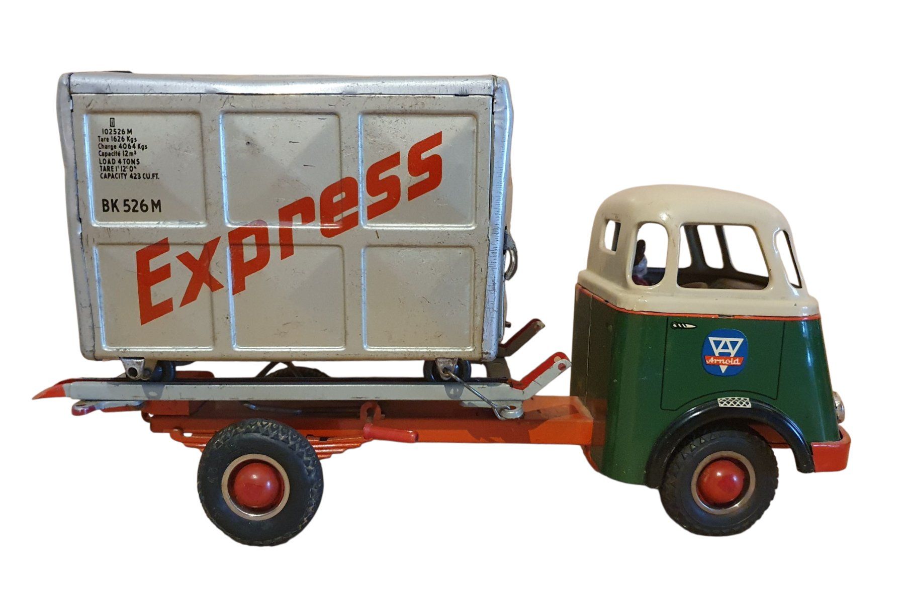 Arnold Giocattoli: Arnold Lastwagen mit Container – Usato da Flawil venduto da RoverVitesse 5
