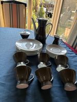 Rosenthal modernes Kaffeeservice, Form 2000, weiss/grau