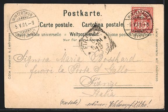 Cartoline postali: Winterthur, Graben, Ortspartie mit Brunn – Usato da Berlin venduto da bartko-reher 1