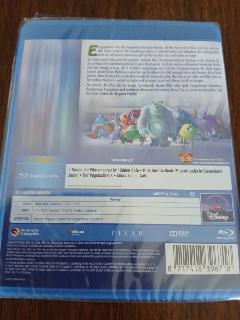 Tutti i DVDs: Die Monster AG Blu-ray NEU – Nuovo e nell'imballaggio originale da Pfungen venduto da evala50 1