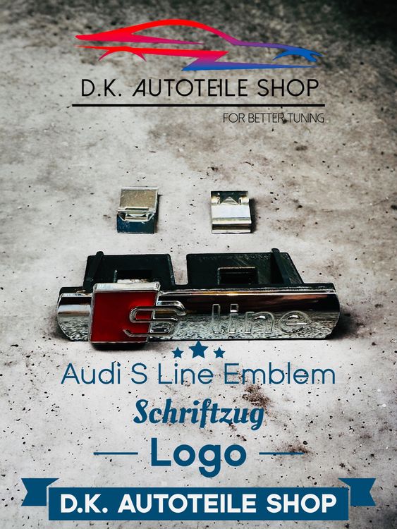 3D Metall S Logo Auto Abzeichen - Kühlergrill & Kofferraum Aufkleber | 4x3cm Rot-Schwarz