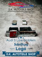 Audi S Line Kühlergrill Emblem Logo NEU in Rot/Chrom