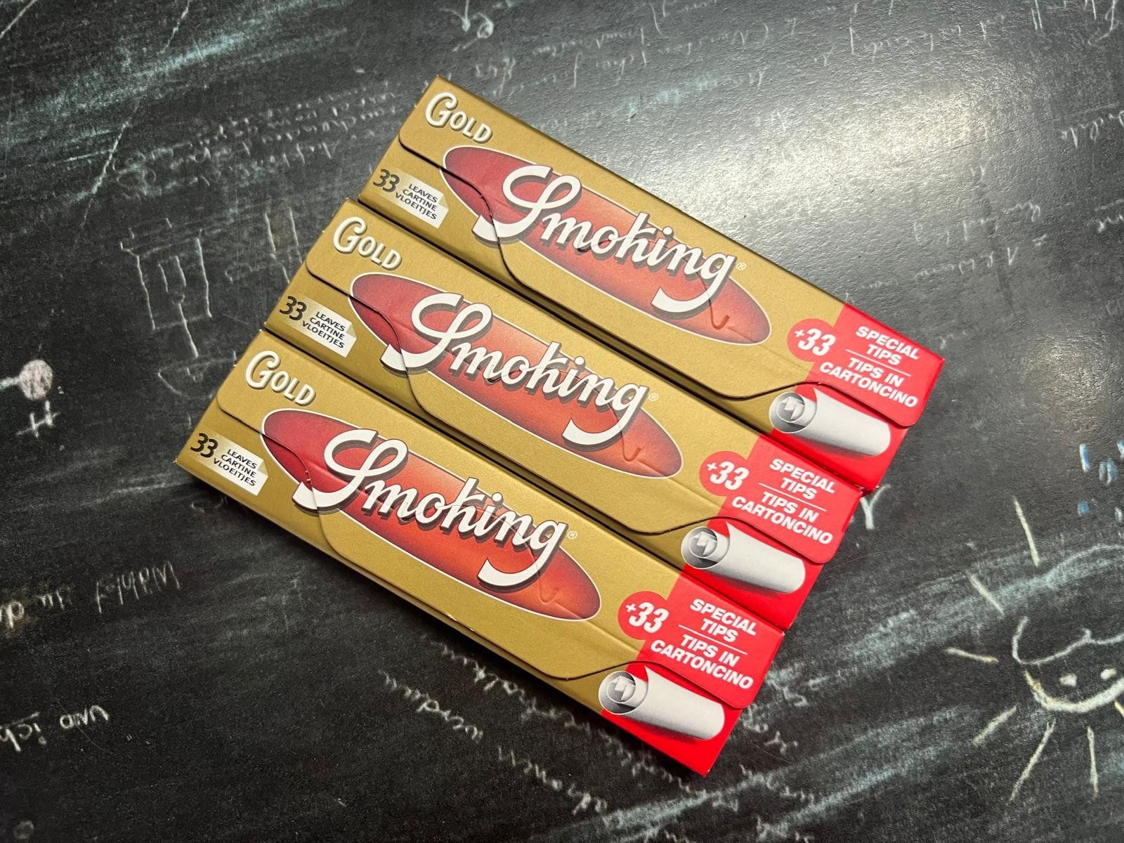 Tabak: 3 x Smoking gold Rolling Papers + Tips – Neu und originalverpackt aus Buchs SG von Pocolocoli