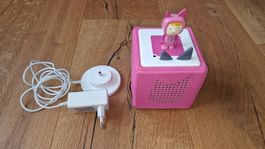 Toniebox pink mit Ladestation und Figur