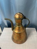 Antiker Kupferkrug mit Deckel ca. 30 cm – Handarbeit