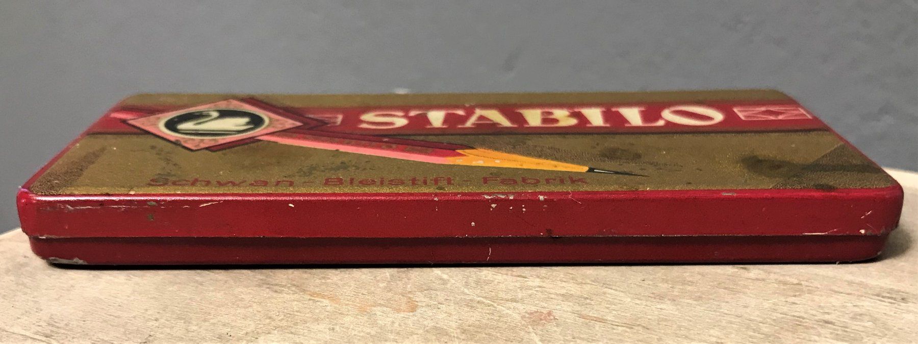 Barattoli: Antike, kleine Blechdose STABILO Schwan Bleistift Fabrik – Usato da Rothrist venduto da Luckywinner 3