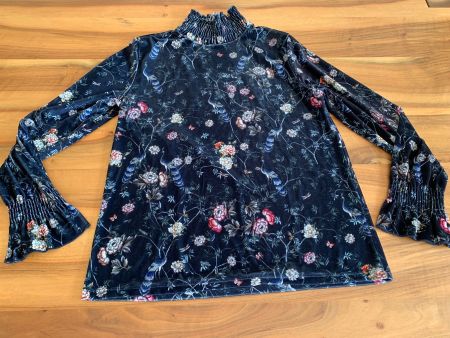 RICH & ROYAL Samt Rollkragen Pullover Tramstück Gr. M