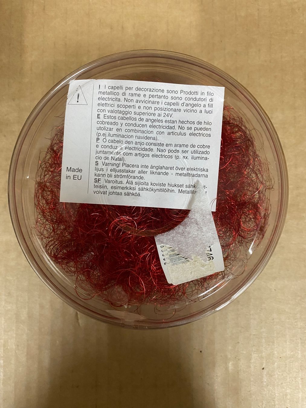 Alle Dekorationen: Bastelmaterial Engelshaar rot – Neu (gemäss Beschreibung) aus Eschlikon TG von ArtRec 1
