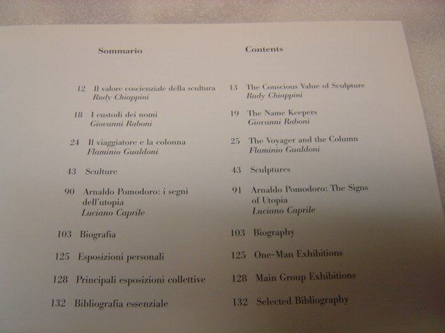 Libri: Arnaldo Pomodoro - Lugano – Usato da Pambio Noranco venduto da Pol69 3