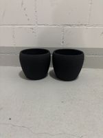 2x Blumentopf klein schwarz Hockerform neuwertig