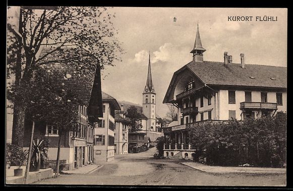 Ansichtskarten: AK Flühli, Blick zur Kirche – Gebraucht aus Berlin von bartko-reher