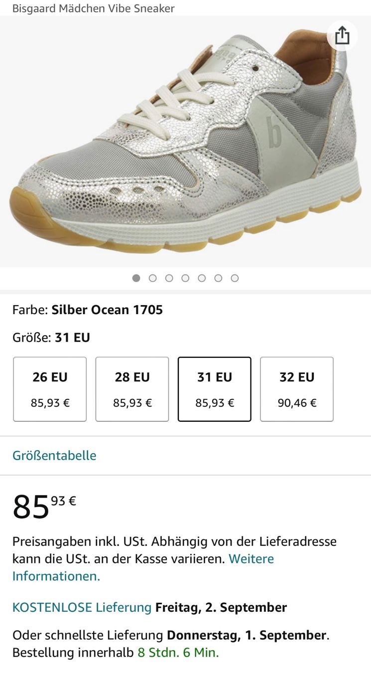 Bisgaard Scarpe per ragazze: BISGAARD Ledersneaker 31 !!NEU!! – Nuovo e nell'imballaggio originale da Obfelden venduto da dafae 4