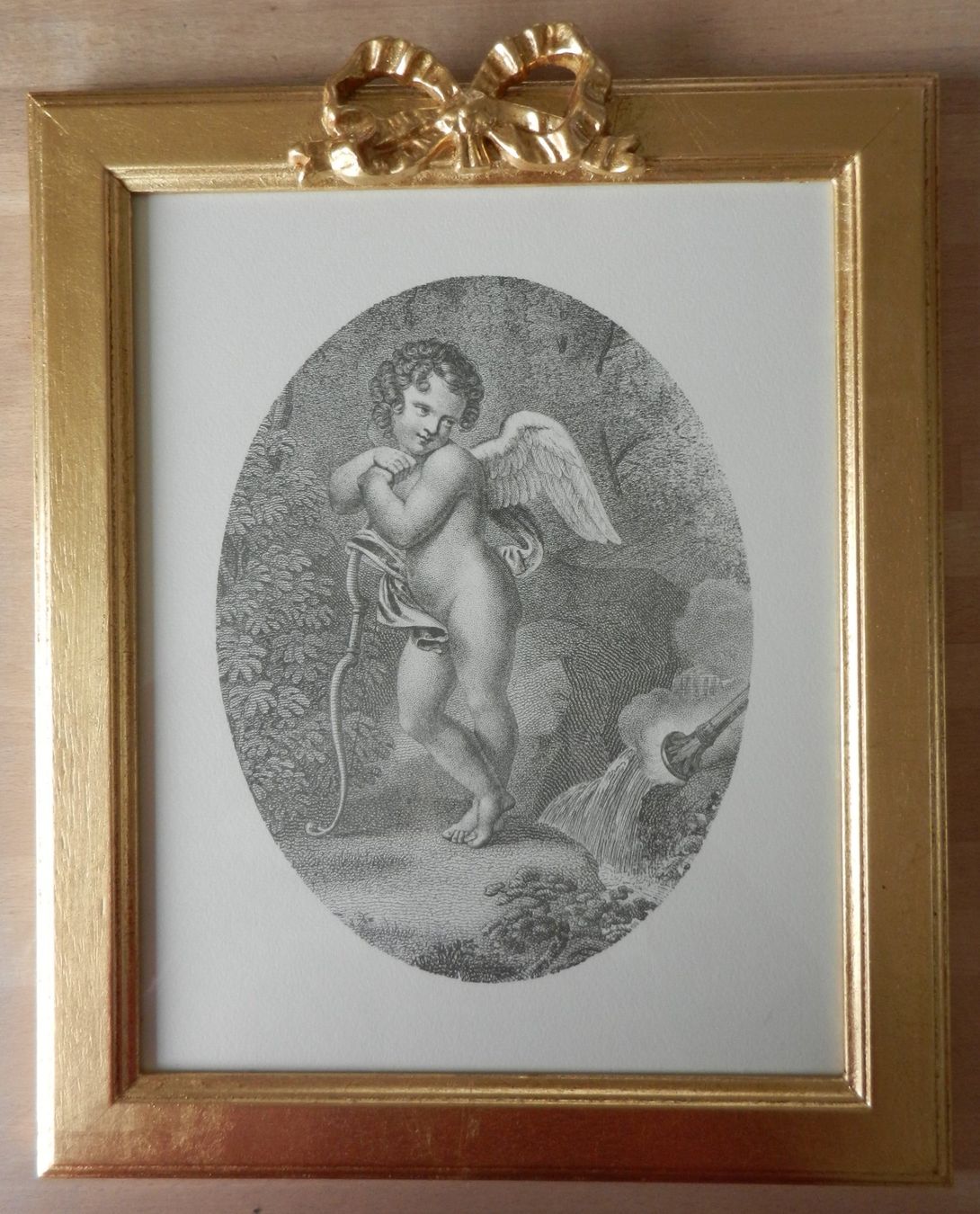Poster & Bilder: Amor mit Bogen, Goldrahmen 💕 – Gebraucht aus Wolfwil von Verbenia