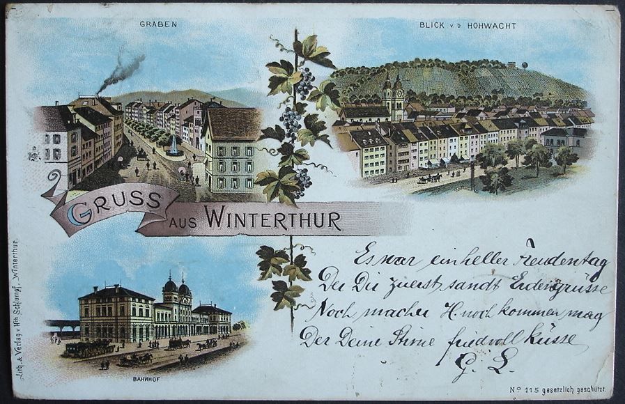 Cartes postales: LITHO Gruss aus WINTERTHUR – D'occasion à Jona par philajona