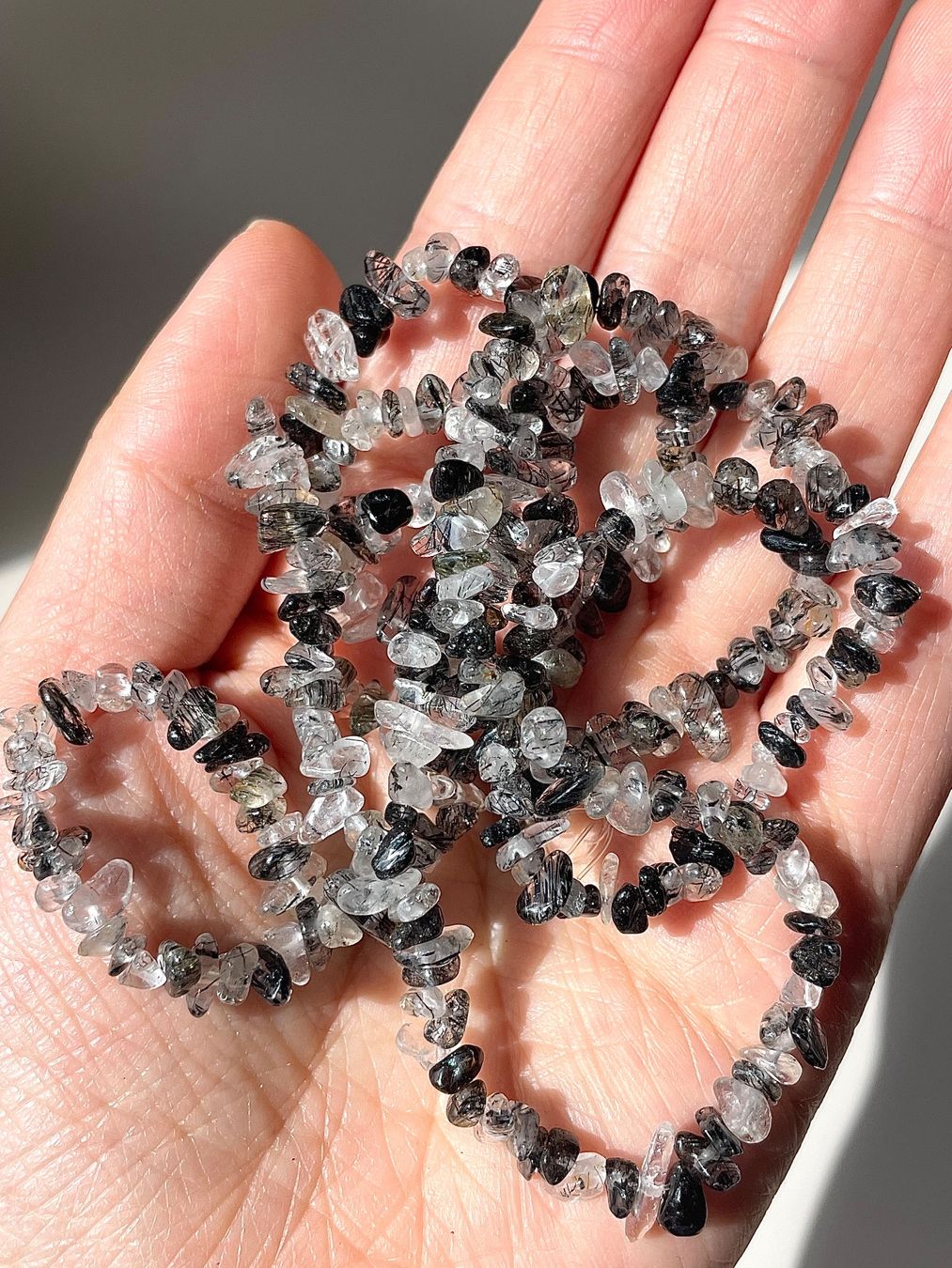 Catenine: 80cm！Turmalinquarz Strang – Nuovo e nell'imballaggio originale da Schiers venduto da sisikristall
