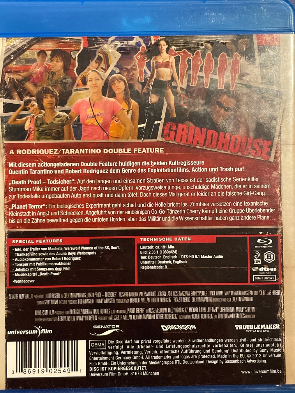 Tutti i DVDs: Grindhouse   ( Death Proof / Planet Terror ) – Usato da Waldenburg venduto da Gonzo8 1