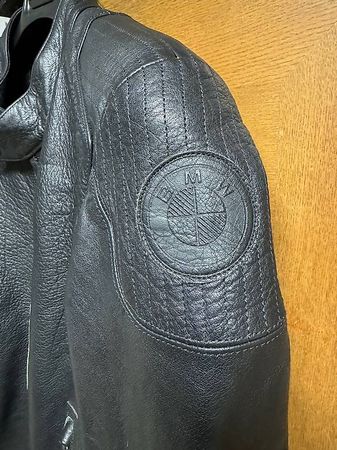 BMW jacket black leather giacca pelle 48 new