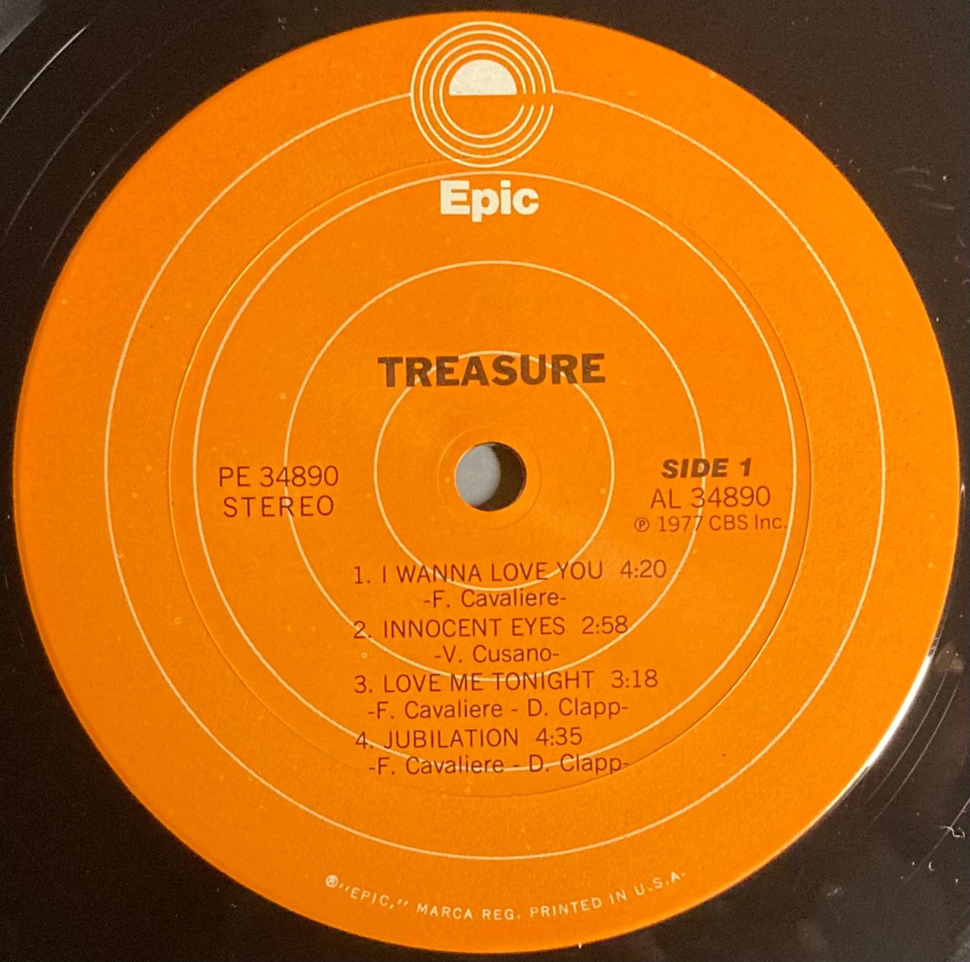 Vinyles: TREASURE - TREASURE – D'occasion à Poliez-Pittet par Newtown-Records 2