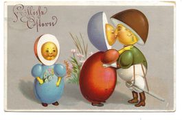 Fröhliche Ostern - Eier Familie - Liebespaar - Litho - 1912