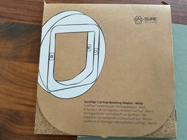 SureFlap Katzenklappe Montage Adapter Weiss NEU