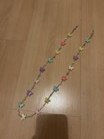 Brillenkette mit Schmetterlingen bunt neuwertig