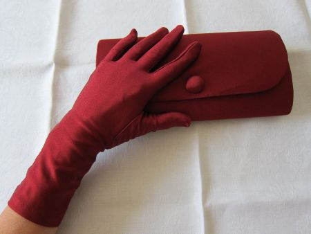 Tasche Clutch, verschiedene Feste, mit Stoffhandschuhen NEU!