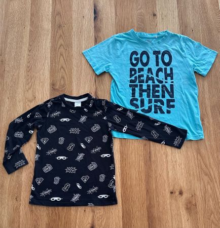 Set 2 Shirts Grösse 104 - 1x T-Shirt und 1x Langarm Shirt