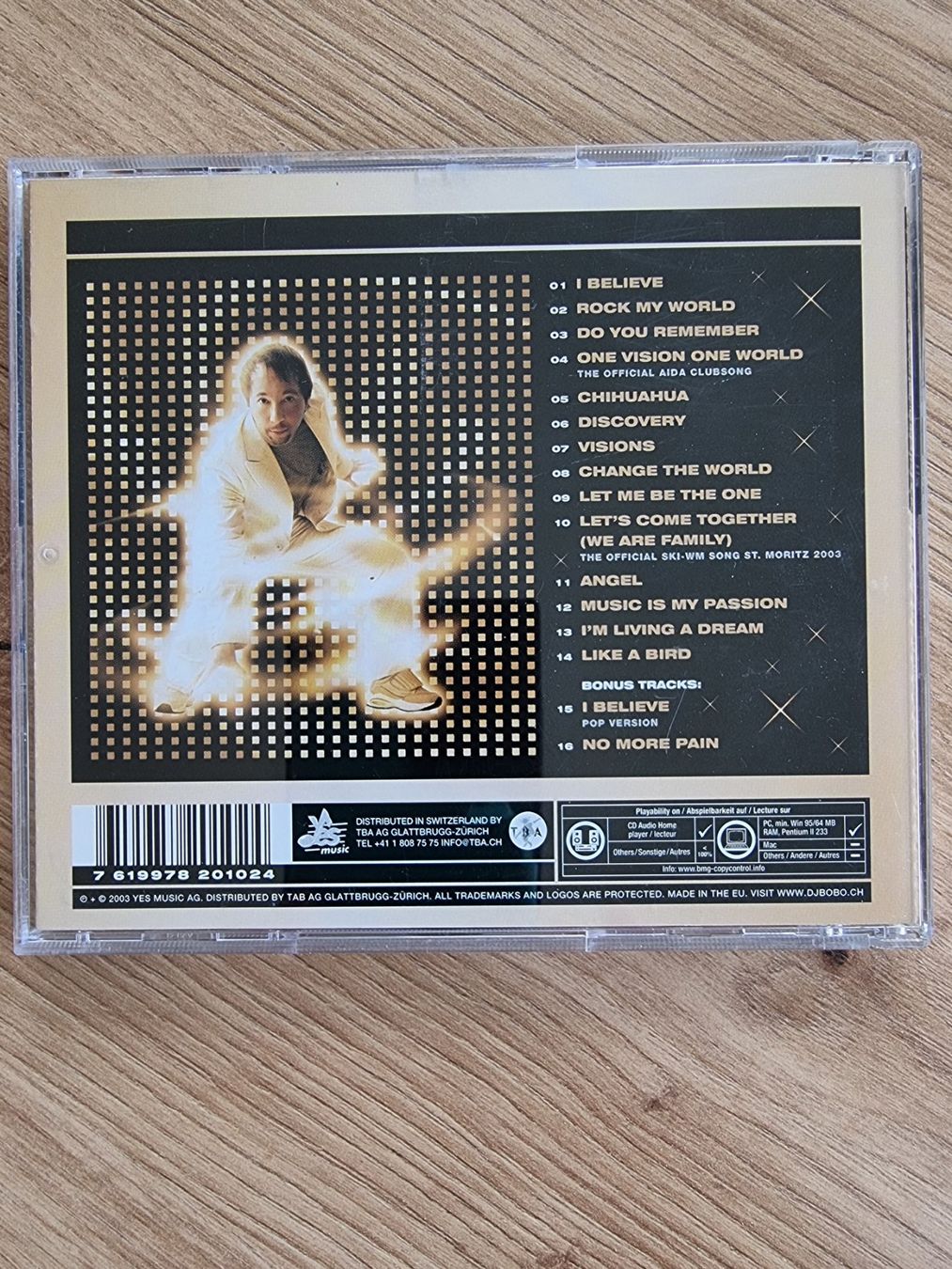 CD: DJ BOBO CD "Visions" 2003 – Usato da Winterthur venduto da Christinakim 1