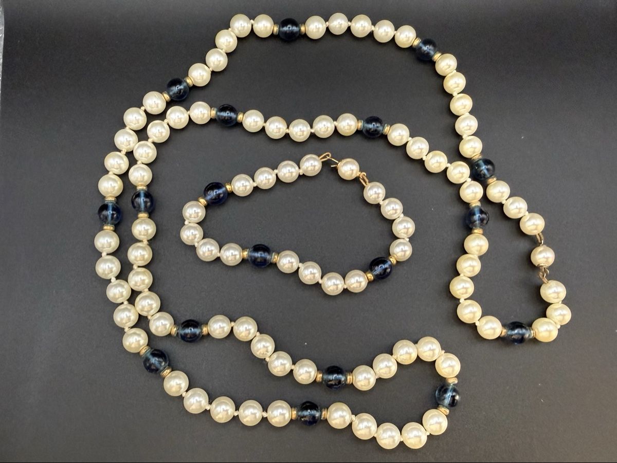 Catenine: Vintage Halskette und Armband Perlen – Usato da Lamone venduto da LaCantinaMagica 3