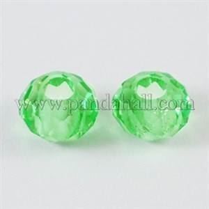 Perle (finte): 3 Glasschliffperlen 10x6mm light green – Nuovo (secondo la descrizione) da Alpnachstad venduto da perlengaby