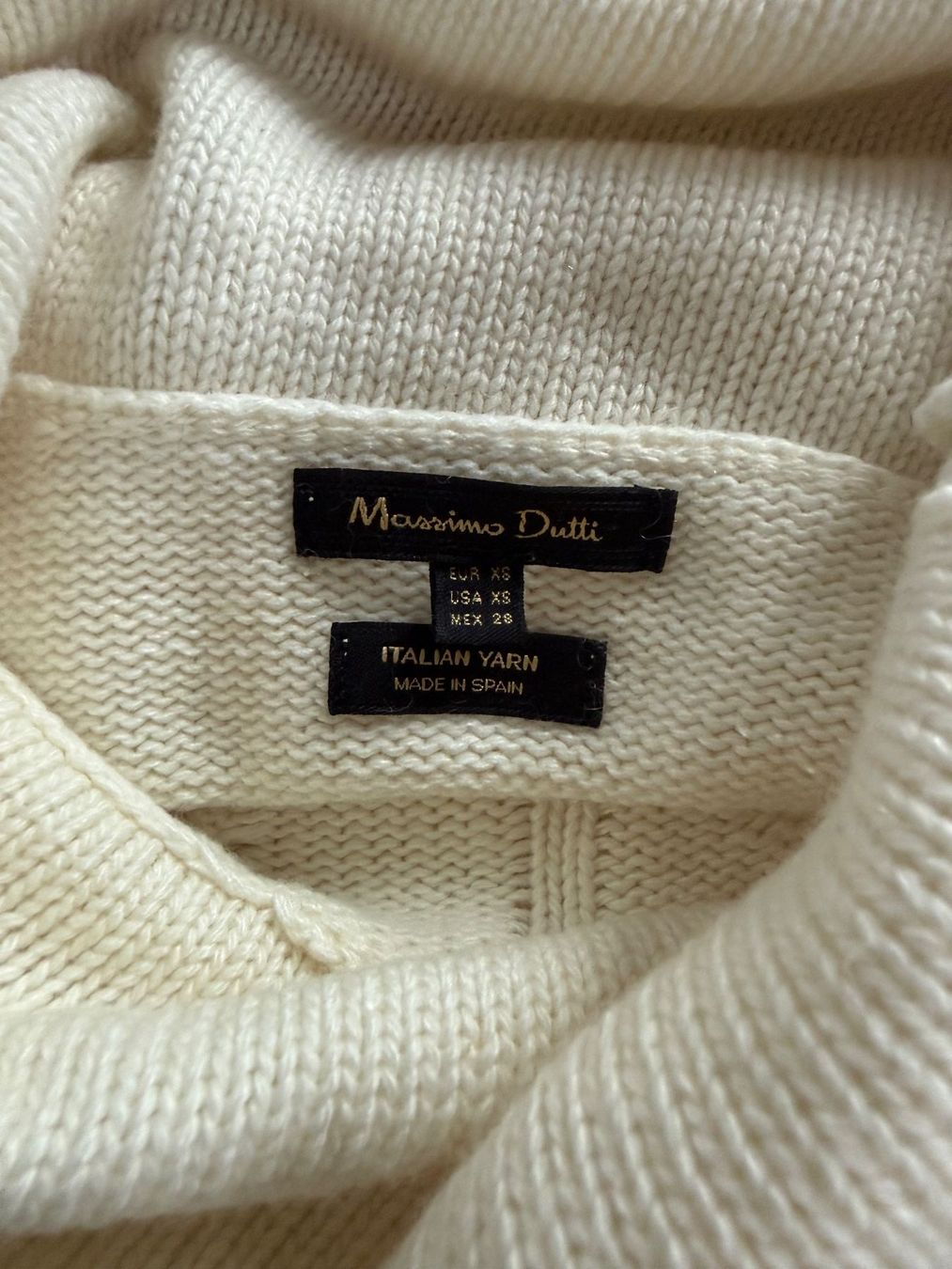 Massimo Dutti Maglioni & Felpe: Massimo Dutti - Weisser Kurzarm-Pullover mit Zopfmuster – Usato da Meilen venduto da kleisi01 3