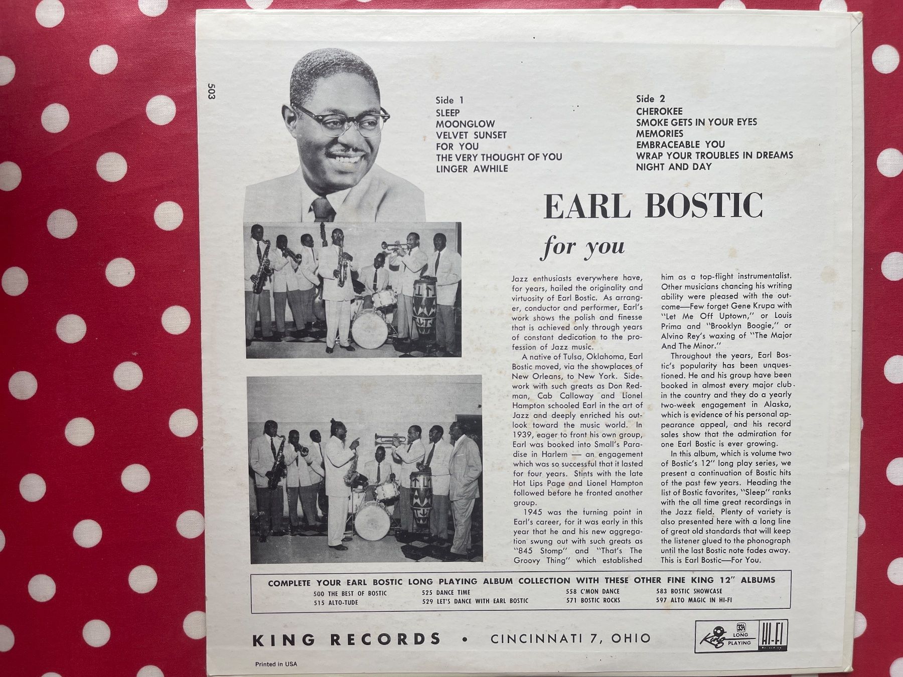 Schallplatten: A612/Earl Bostic - for You – Gebraucht aus Frutigen von Philippe_jsp 1