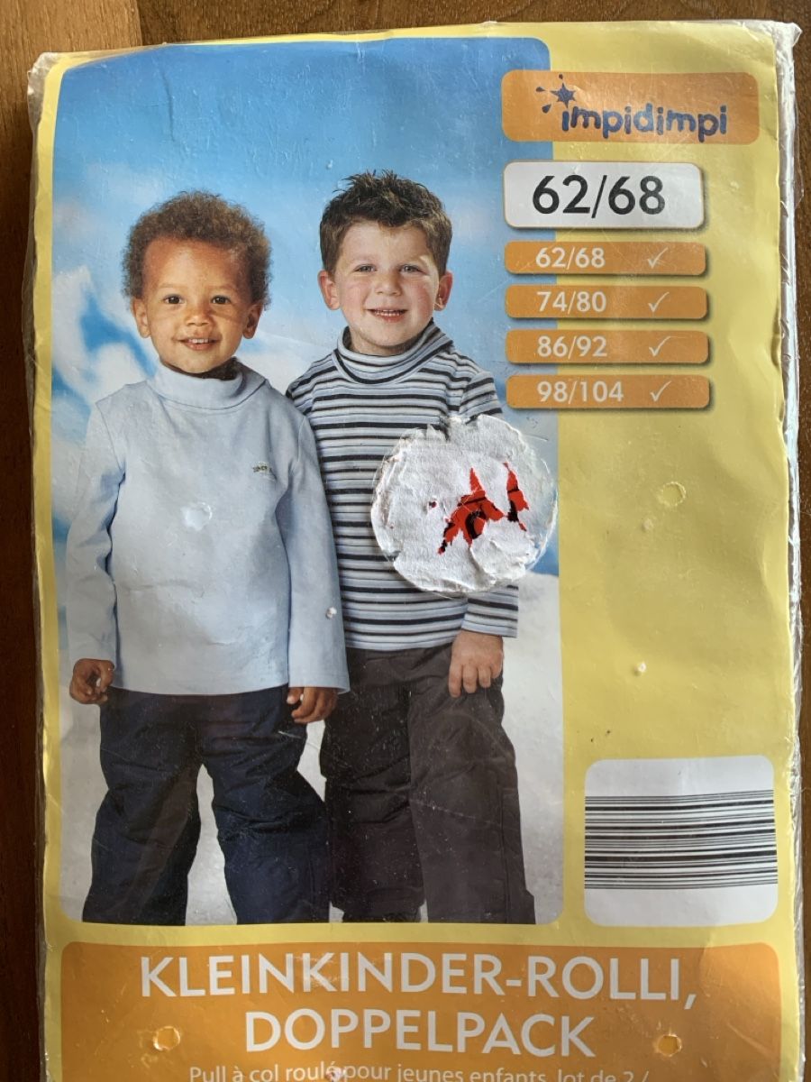 Hemden, Tops & T-Shirts: Impidimpi Kinder Rolli Doppelpack, Gr. 62/68, Top! – Neu und originalverpackt aus Meilen von Flockenwirbel 1