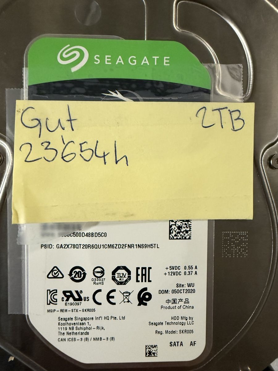 Harddisks: Festplatte Seagate BarraCuda 2TB ST2000DM008 gebraucht – Gebraucht aus Oensingen von aziri123 3