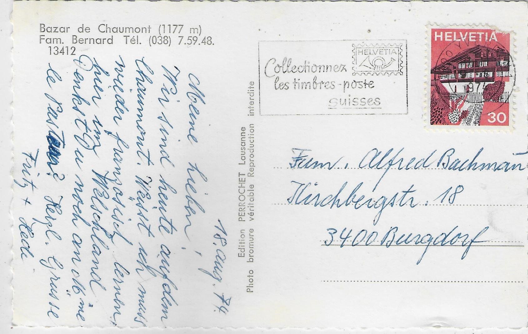 Cartes postales: Un Bonjour de Chaumont – D'occasion à Ettingen par Kartenplanet 1