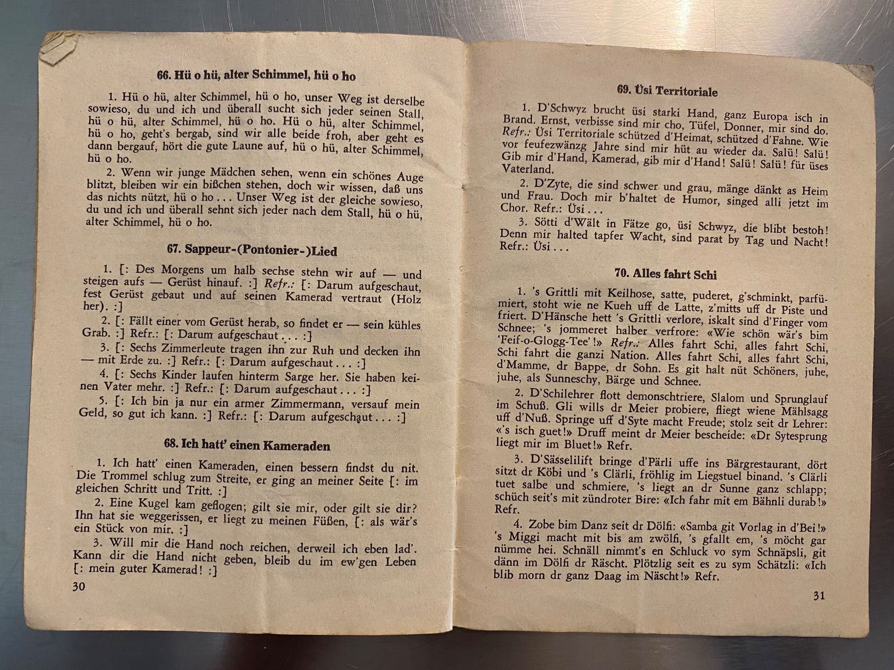 Libri: Schweizer Armee. Wir singen mit Gfr. Schreiber Liedertexte – Usato da Winterthur venduto da nor_qtg7 4