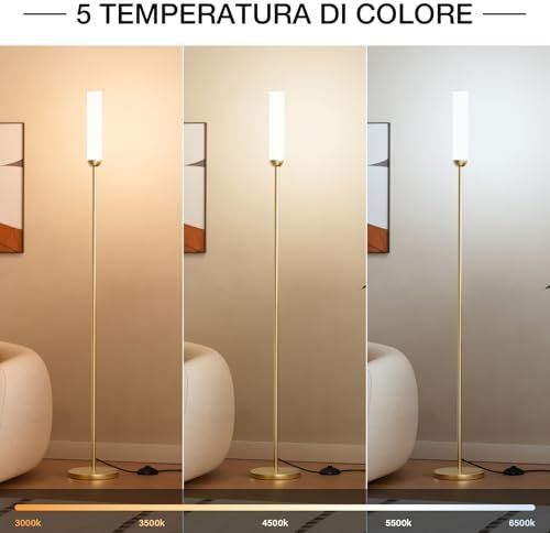 Lampade: Stehlampe Gold – Nuovo e nell'imballaggio originale da Hundwil venduto da Stallone5 4