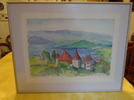 Aquarelle Erlach / Cerlier