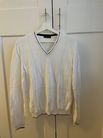Weisser Vintage Pullover, Grösse M