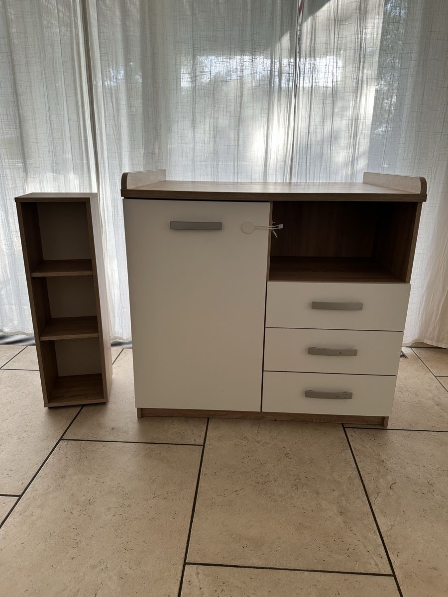Wickeltisch & Zubehör: Wickelkommode mit Seitenschrank – Gebraucht aus Brugg AG von Keks.und.Kruemel