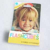 6x Sylvania Flashcubes Flash Cubes Blue Dot