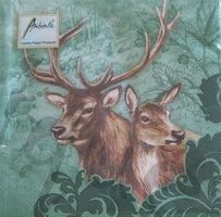 Serviette deer couple (t273) 2Stk.