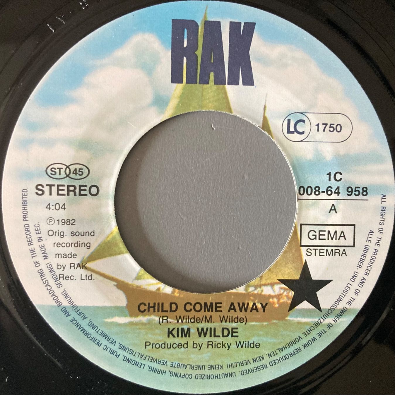 Schallplatten: KIM WILDE - CHILD COME AWAY – Gebraucht aus Poliez-Pittet von Newtown-Records 2