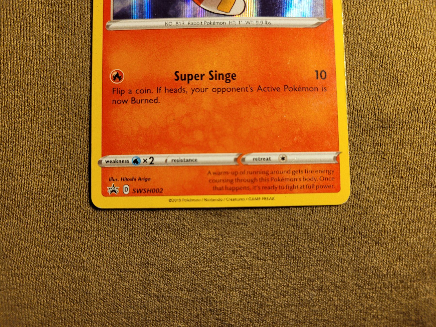 Pokémon Carte collezionabili: Scorbunny 002 SWSH Promo Holo – Usato da Grindelwald venduto da lego9 2