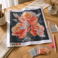 Kit diamond painting 3 Roses, 40x40 cm