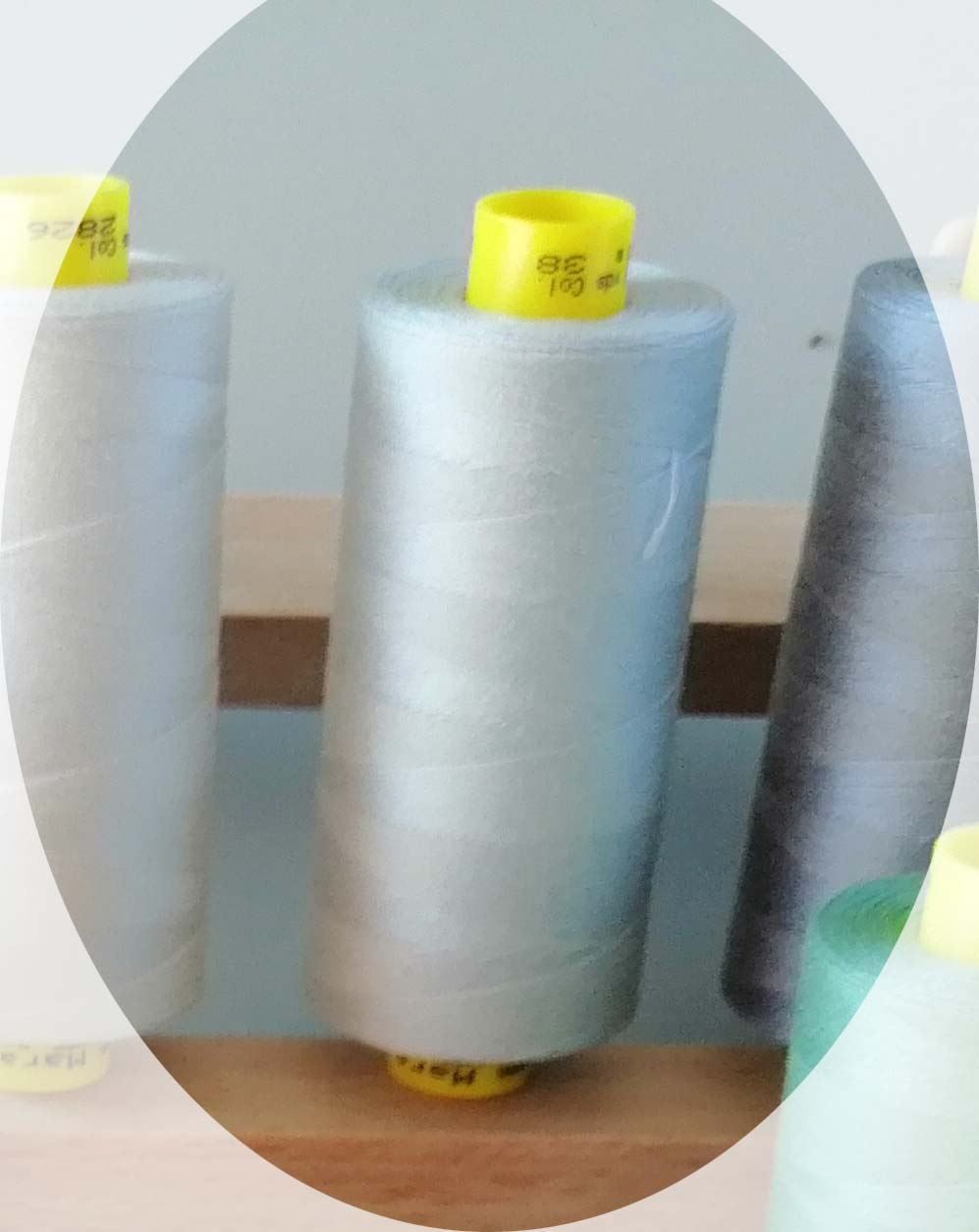 Cordicelle & Fili: Nähfaden Gütermann PET 100 Stoffe mit 1000m - 38 hellgrau – Nuovo e nell'imballaggio originale da Winterthur venduto da LederSchneiderei