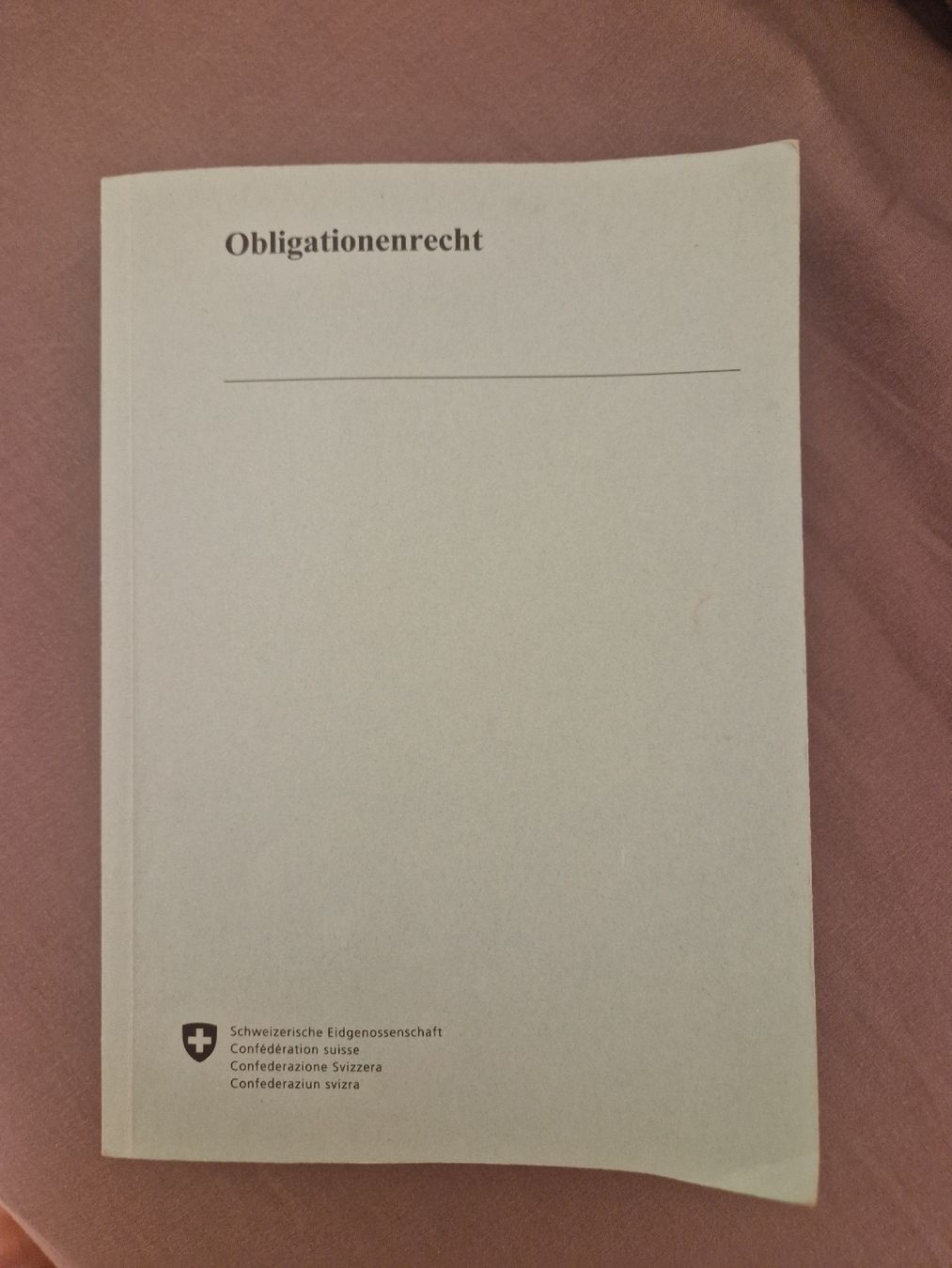 Bücher: Obligationenrecht Schweizerische Eidgenossenschaft 2026 – Gebraucht aus Meilen von cel_j79p