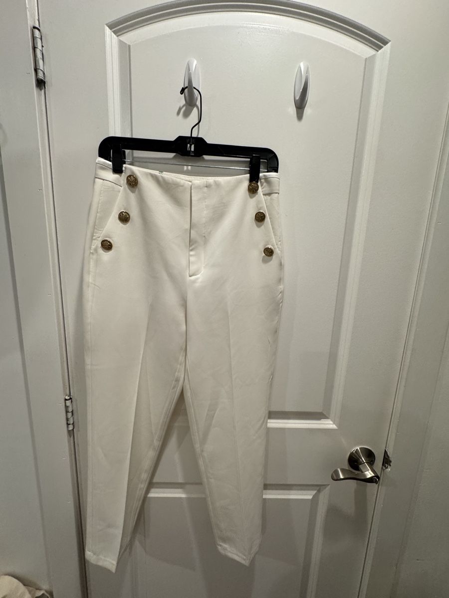 Hosen: Pantalon blanc élégant, taille S,  mode Esxclusive – Neu (gemäss Beschreibung) aus Avry-sur-Matran von Anarda 3
