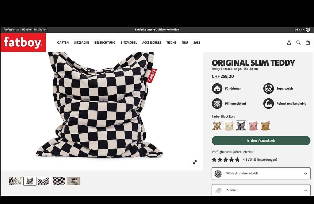 Fatboy Poltrone: Sitzsack – Nuovo e nell'imballaggio originale da Zürich venduto da awapercussion 2